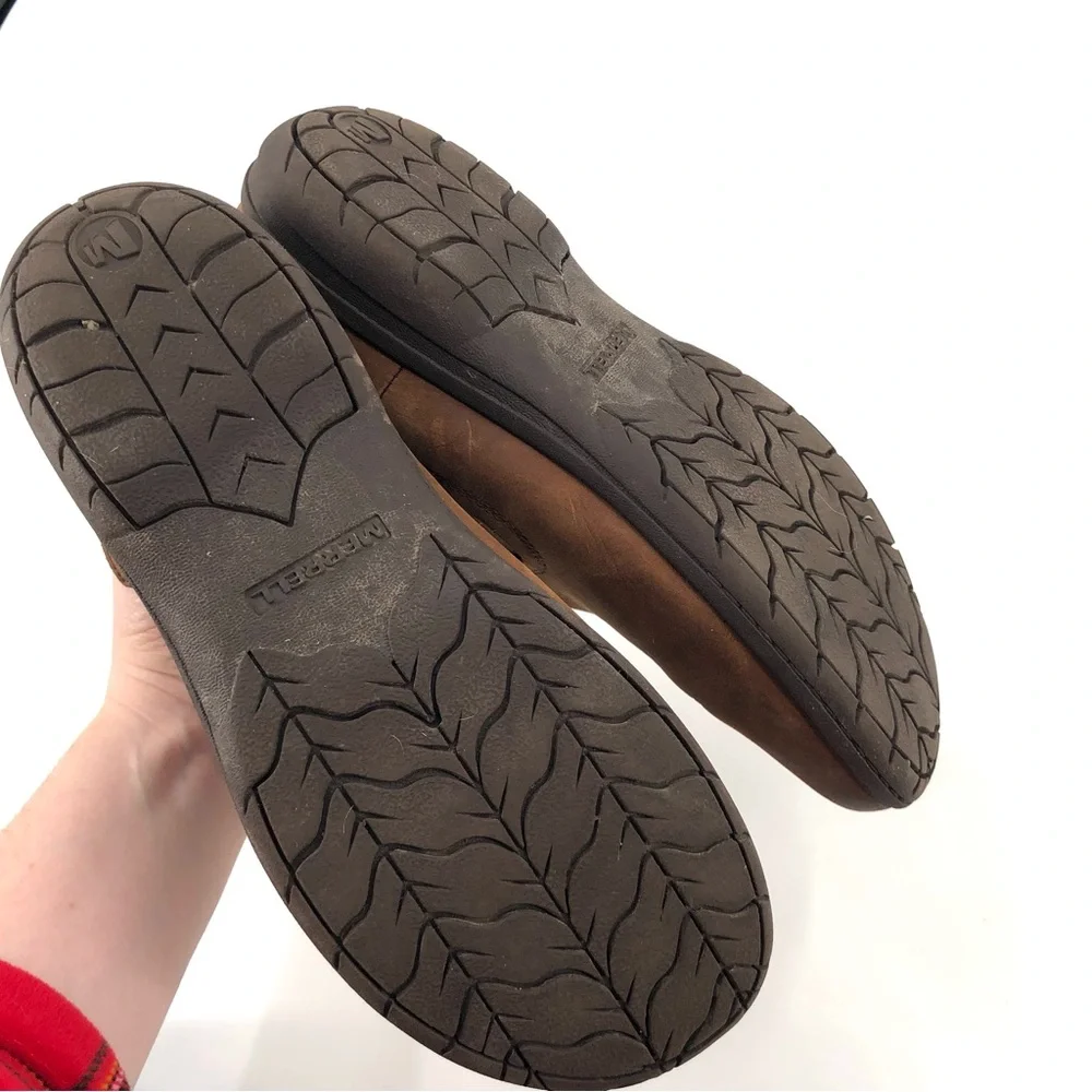 MERRELL Encore Kassie Ankle Boot 8.5 Leather Brown Waterproof Bootie Women Boots - Picture 5 of 9